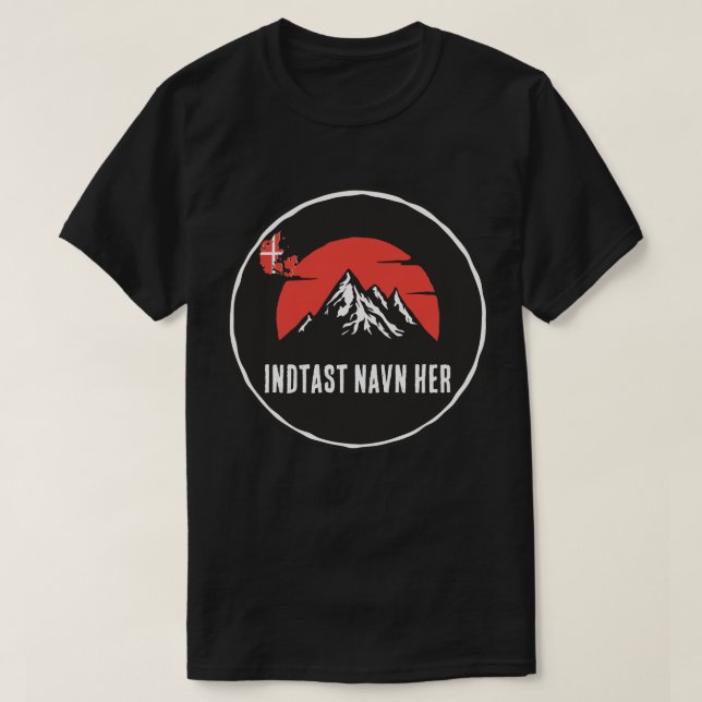 Camiseta Personligt bynavn Danmark rundt design (Diseño del anverso)