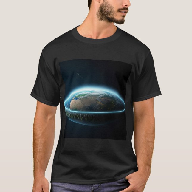 Camiseta Perspectiva de la Tierra Plana (Anverso)