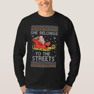 Camiseta Pertenece A Las Calles Santa Sleigh Feo Chris