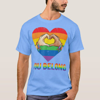 Camiseta Pertenece a LGBTQ+ Orgullo gay arcoiris LGBT