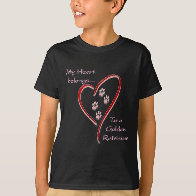 Camiseta Pertenece al corazón de Golden Retriever (Anverso)