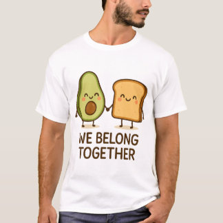 Camiseta Pertenecemos juntos arte de pareja para almas