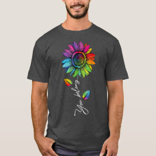 Camiseta Perteneces al girasol del orgullo gay arcoiris LGB