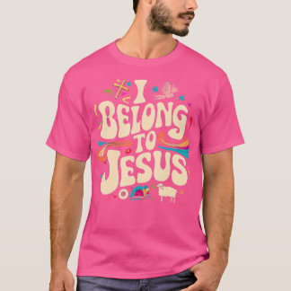 Camiseta Pertenezco A Jesús - Hippie Groovy Religioso