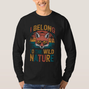 Camiseta Pertenezco a la naturaleza salvaje Retro Fox