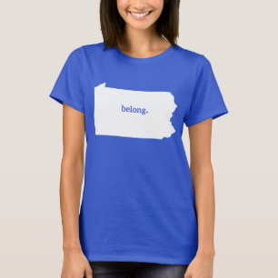 Camiseta Pertenezco A Pennsylvania, Corazón