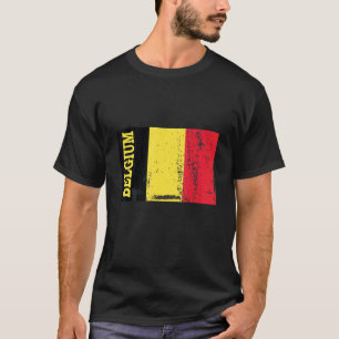 Camiseta Perturbación de recuerdo de bandera belga para hom