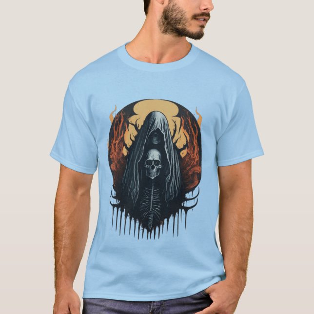 Camiseta Perturbadora Muerte Metalizado Diseño Espectral de (Anverso)