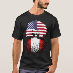 Camiseta Perú: Árbol estadounidense peruano tiene bandera