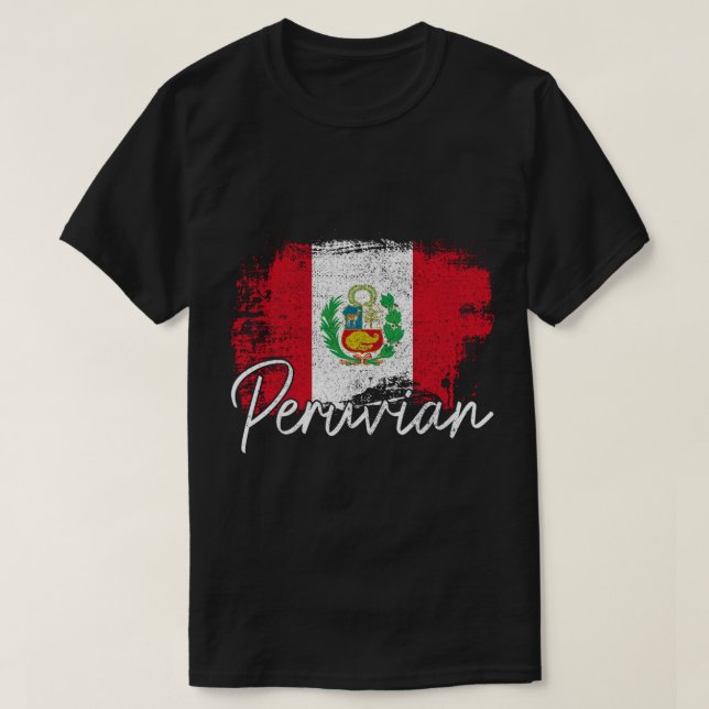 Camiseta Perú: Bandera de cosecha del orgullo peruano (Diseño del anverso)