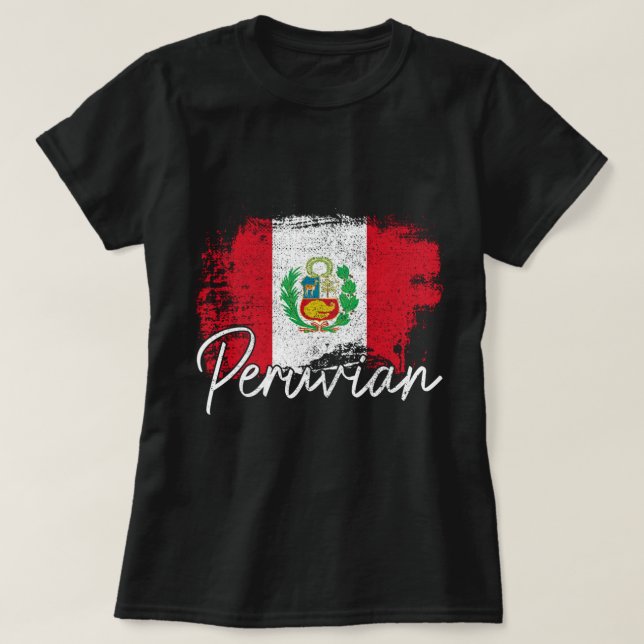 Camiseta Perú: Bandera de cosecha del orgullo peruano (Diseño del anverso)