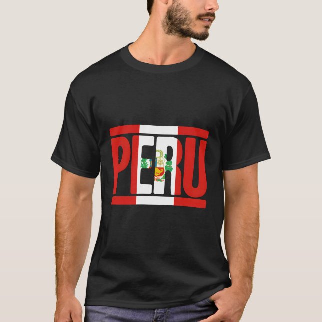 Camiseta Perú: Bandera peruana de orgullo peruano de vacaci (Anverso)