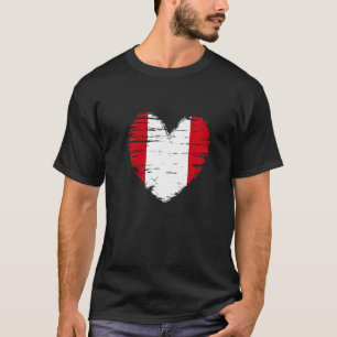 Camiseta Perú: Bandera peruana del corazón