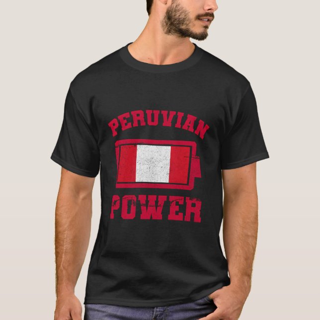 Camiseta Perú: Bandera peruana orgullosa de murciélago peru (Anverso)