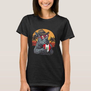 Camiseta Perú Bandera Rinoceronte Sunset Peruano Raíces Per