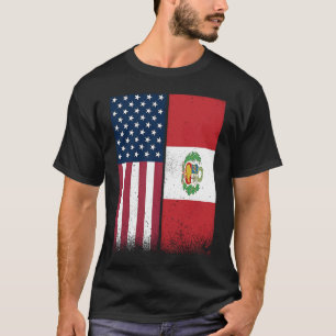 Camiseta Perú: Banderas peruanas americanas orgullosas de E