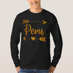 Camiseta Perú En Indiana Funny Ciudad Raíces Mujeres Estado