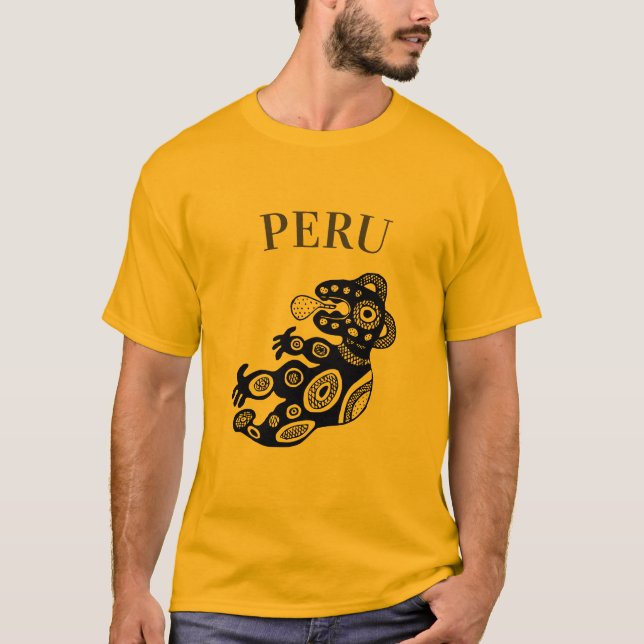 Camiseta Perú, Incan Dog design, masculino (Anverso)