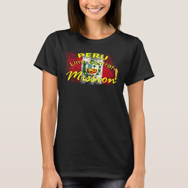 Camiseta Perú Lima Misión Mormon Central LDS Misionero I (Anverso)
