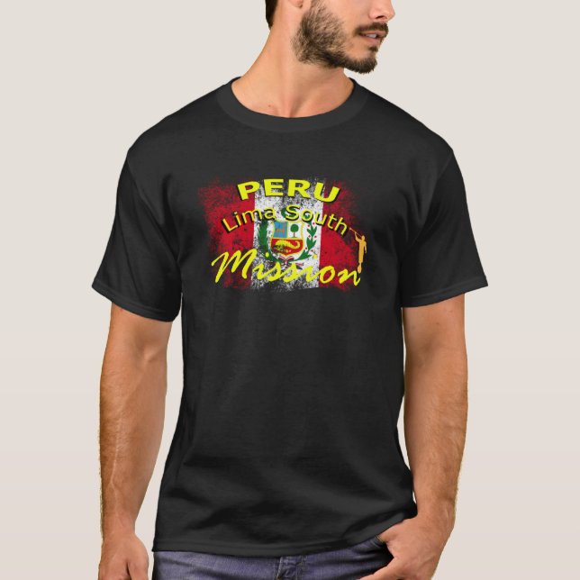 Camiseta Perú Lima Sur Mormon LDS Misión Misionera Ide (Anverso)