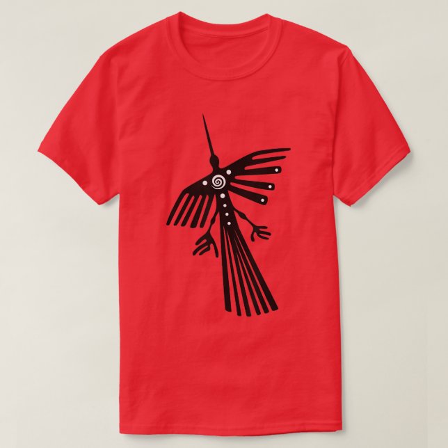 Camiseta Perú: Línea Nazca de la silueta del cóndor de Humm (Diseño del anverso)