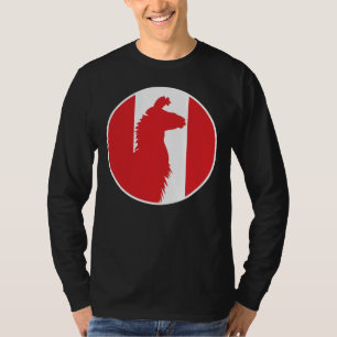 Camiseta Perú Llama Alpaca Bandera nacional animal
