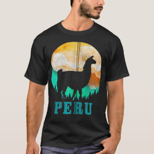 Camiseta Perú Llama Alpaca Peruana Roots Orgullo Vintage pe