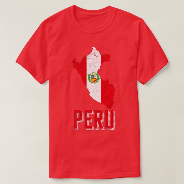 Camiseta Perú Mapa bandera peruana (Diseño del anverso)