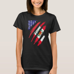 Camiseta Perú: Monto de la bandera de los Estados Unidos Pa