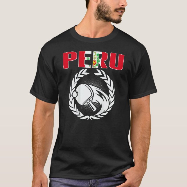 Camiseta Peru Ping Pong   Peruvian Table Tennis Team Suppor (Anverso)