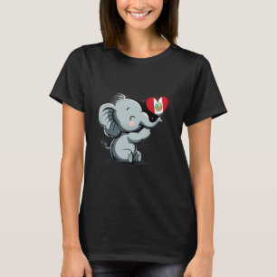 Camiseta Perú Raíces Peruanas Elefante Lindo Corazón Orgull