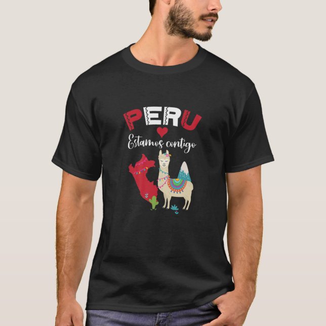 Camiseta Perú: Regalo Por El Amor Peruano Estamos Contigo (Anverso)