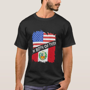 Camiseta Perú Soy Ambos América Bandera Peruana Peruan