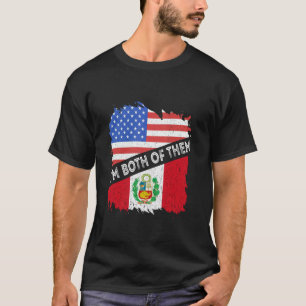 Camiseta Perú Soy Ambos América Bandera Peruana Peruvian