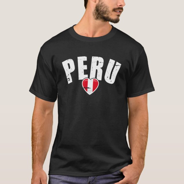Camiseta Perú Vintage Bandera Peruana 1 (Anverso)