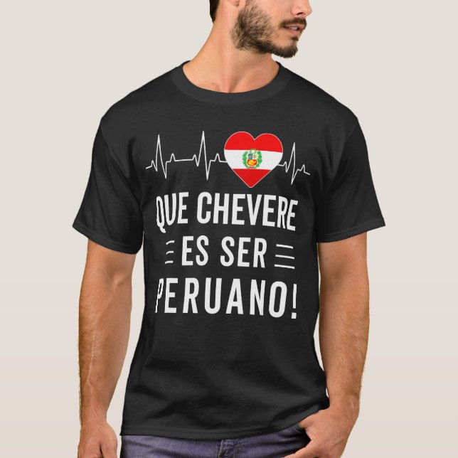 Camiseta Peruana Bandera Orgullo Peruano Mapa de P (Anverso)