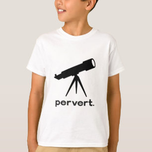 Camiseta Pervertido con telescopio divertida parodia humor