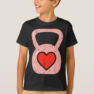 Camiseta Pesa rusa de corazón gimnasio fitness día de San V