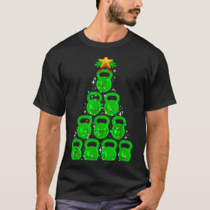 Camiseta Pesa Rusa en forma de árbol de Navidad Fitness Gim