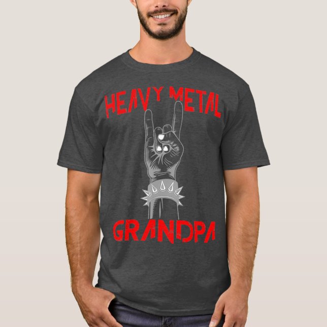 Camiseta Pesada cabeza Metalizado del abuelo cabeza de la b (Anverso)