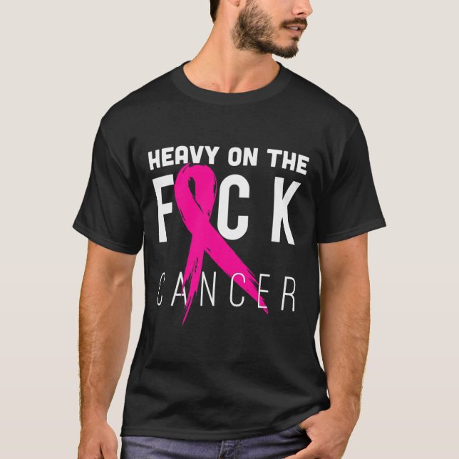 Camiseta Pesada En El Fck Cancer Apoya La Lucha Contra El C (Anverso)