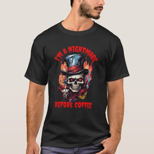 Camiseta Pesadilla antes de los Navidades de café de Coffee (Anverso)