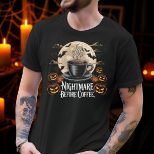 Camiseta Pesadilla antes del café espumoso café de otoño
