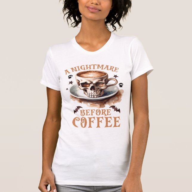 Camiseta Pesadilla antes del café Halloween (Anverso)