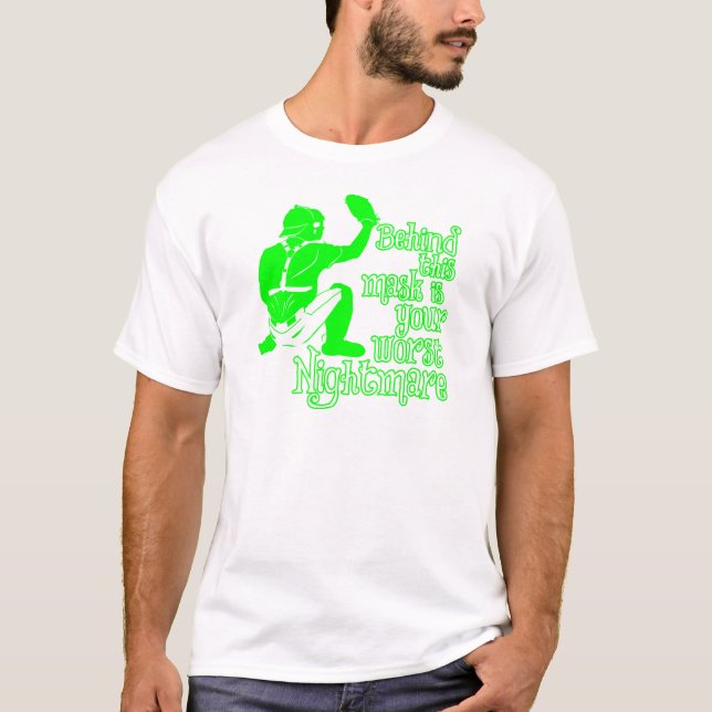 Camiseta Pesadilla, verde del neón (Anverso)