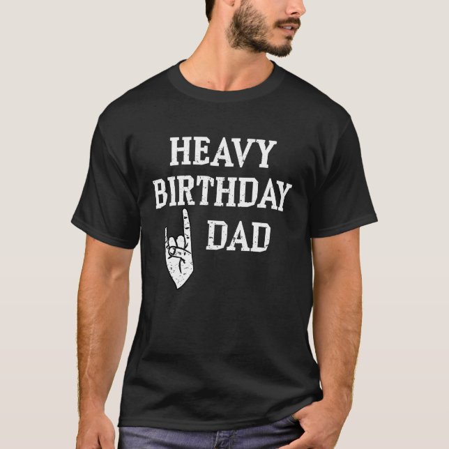 Camiseta Pesado cumpleaños papá Grunge Viking y Rock Metali (Anverso)