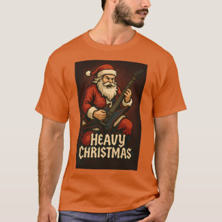 Camiseta Pesado Papá Noel de Navidad balanceándose con eléc