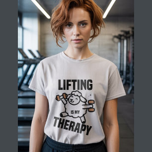 Camiseta Pesas de levantamiento de ovejas cortas, entrenami