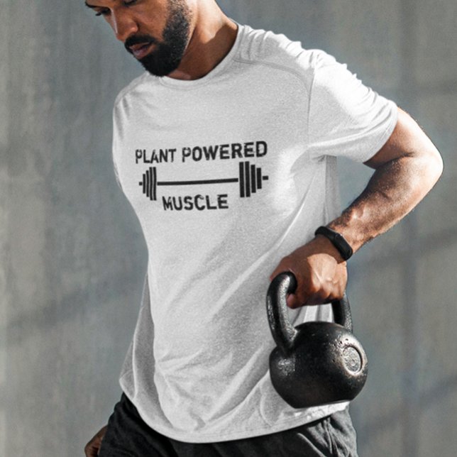 Camiseta Pesas musculares veganas de origen vegetal vegetar (Subido por el creador)
