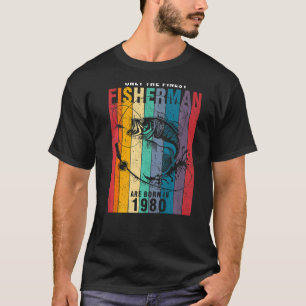 Camiseta Pesca 1980 42º cumpleaños 96 años pescador